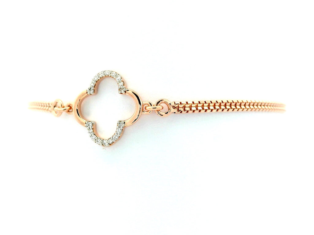 Diamond Arc Clover Bracelet  - TBC58