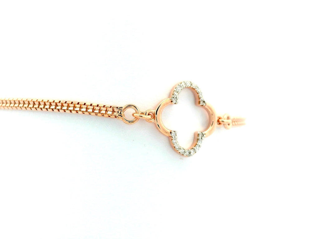 Diamond Arc Clover Bracelet  - TBC58
