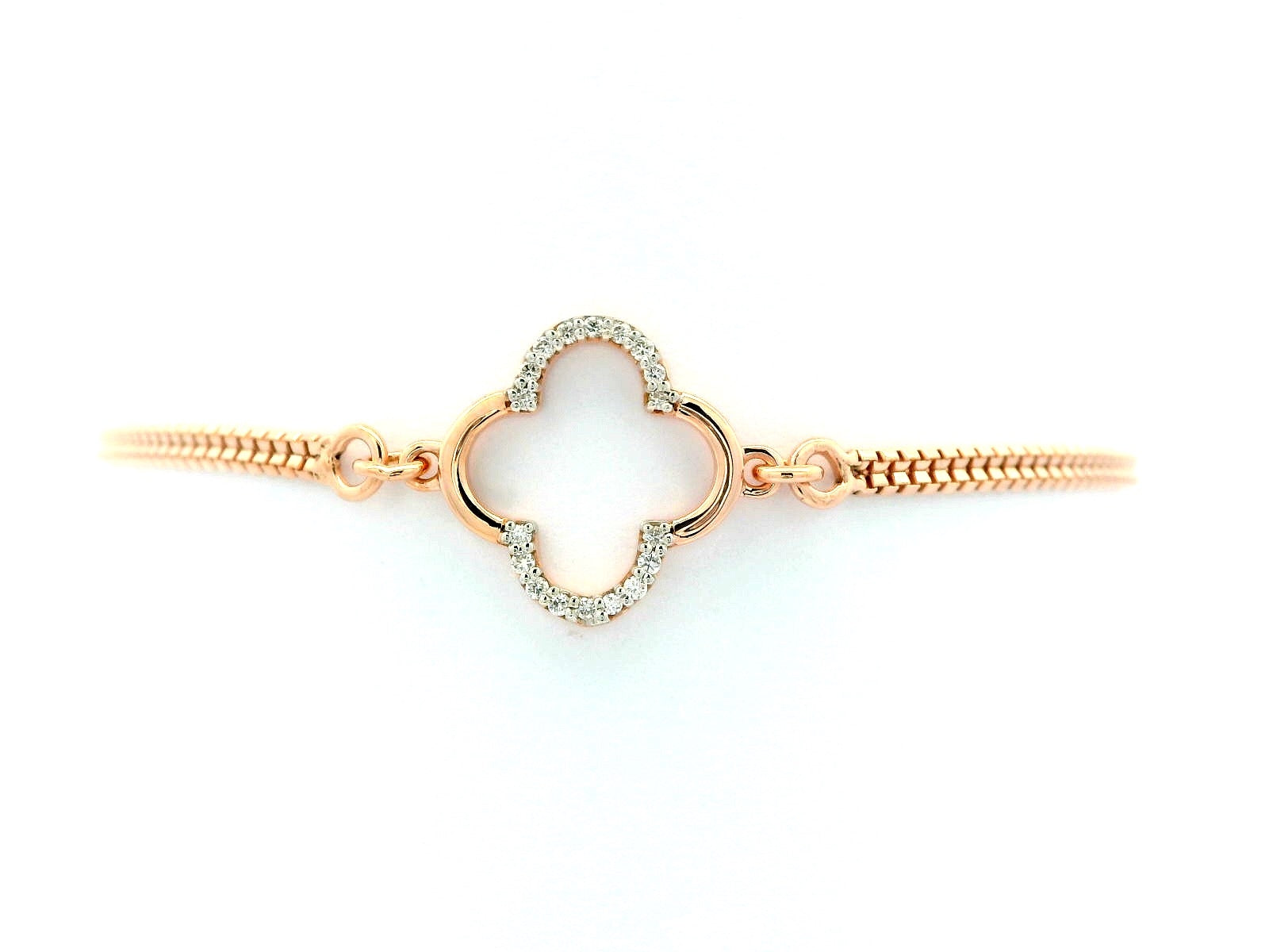 Diamond Arc Clover Bracelet  - TBC58
