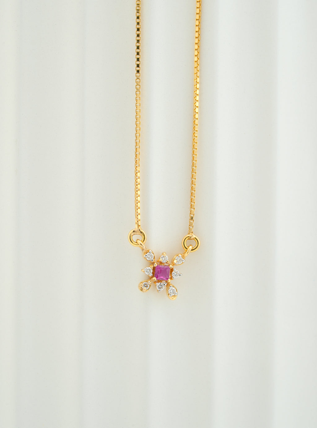 ELEGANT  RUBY  PRISM PENDANT - CPDH 104