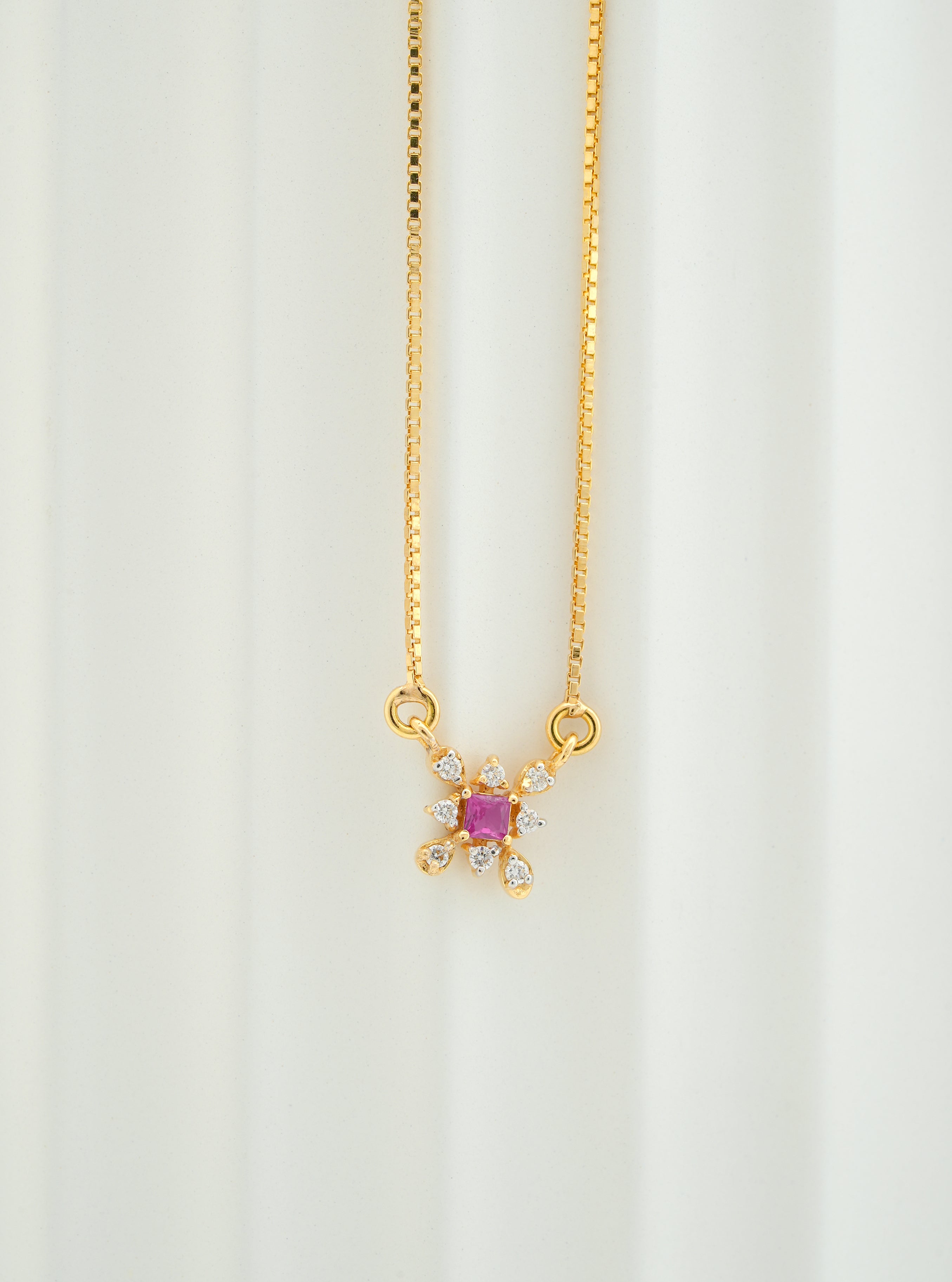 ELEGANT  RUBY  PRISM PENDANT - CPDH 104