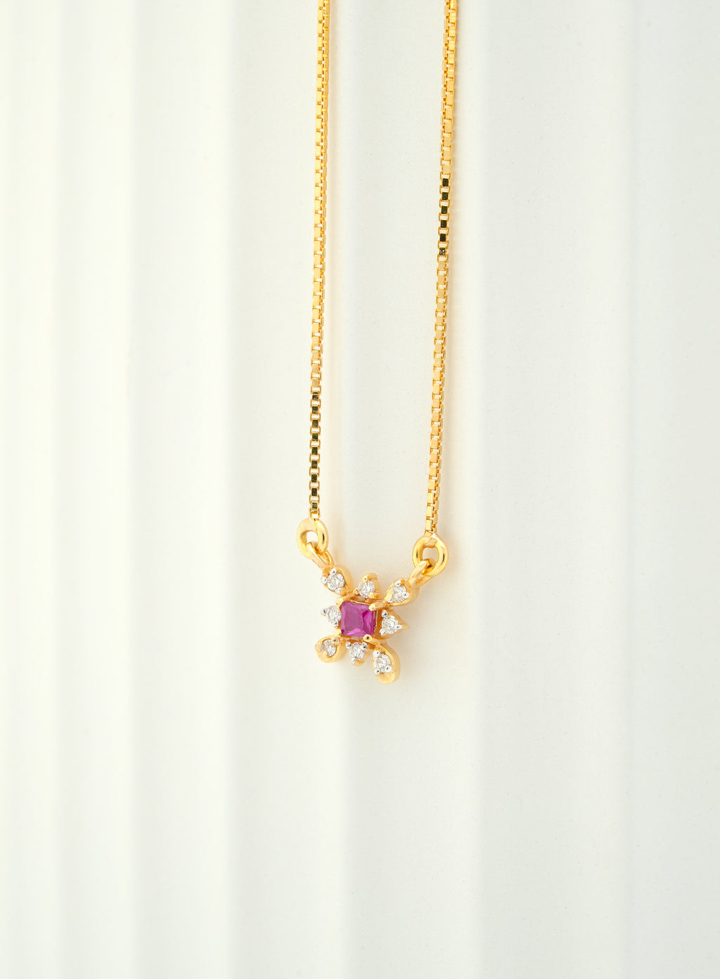 ELEGANT  RUBY  PRISM PENDANT - CPDH 104