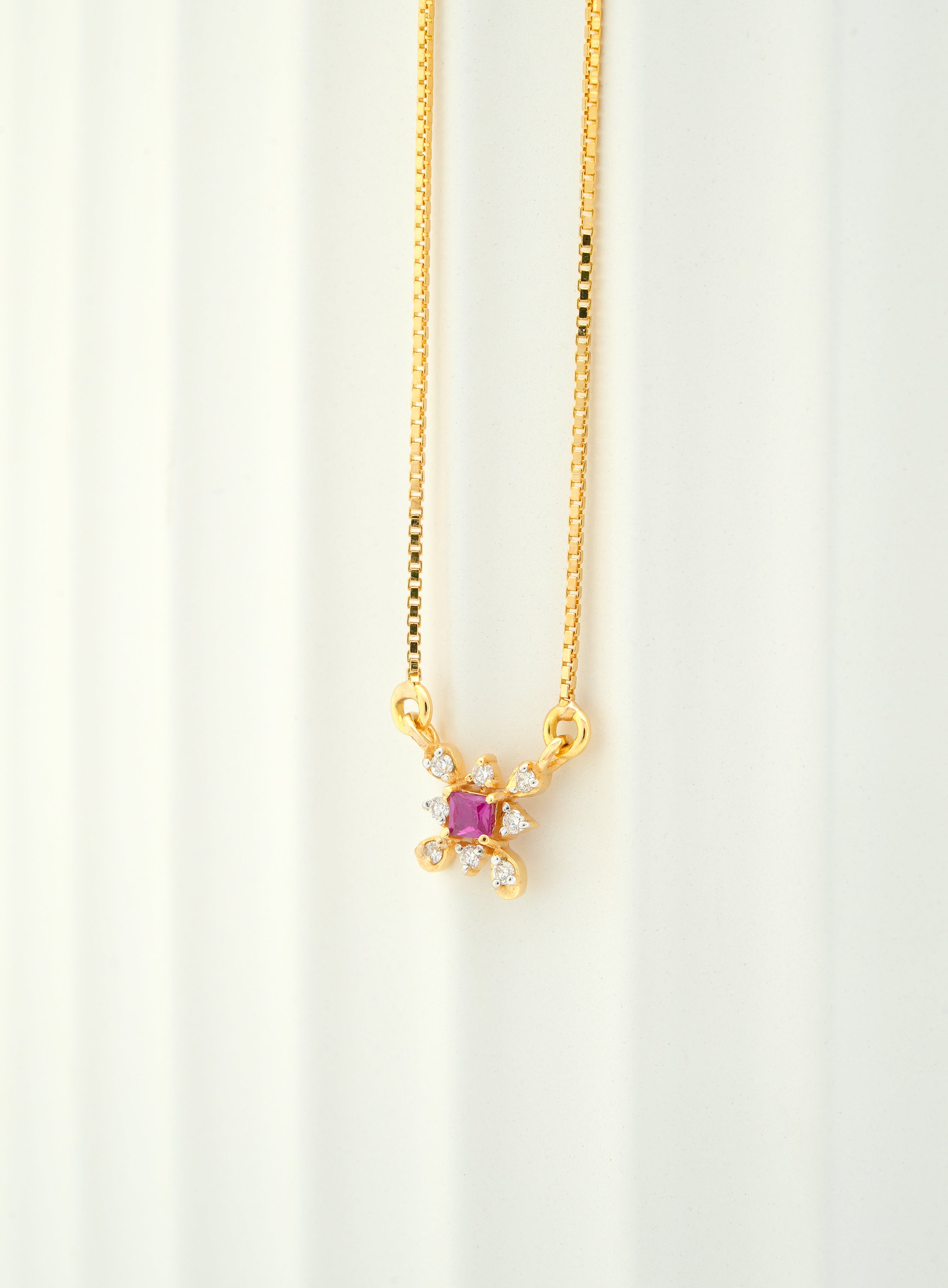 ELEGANT  RUBY  PRISM PENDANT - CPDH 104