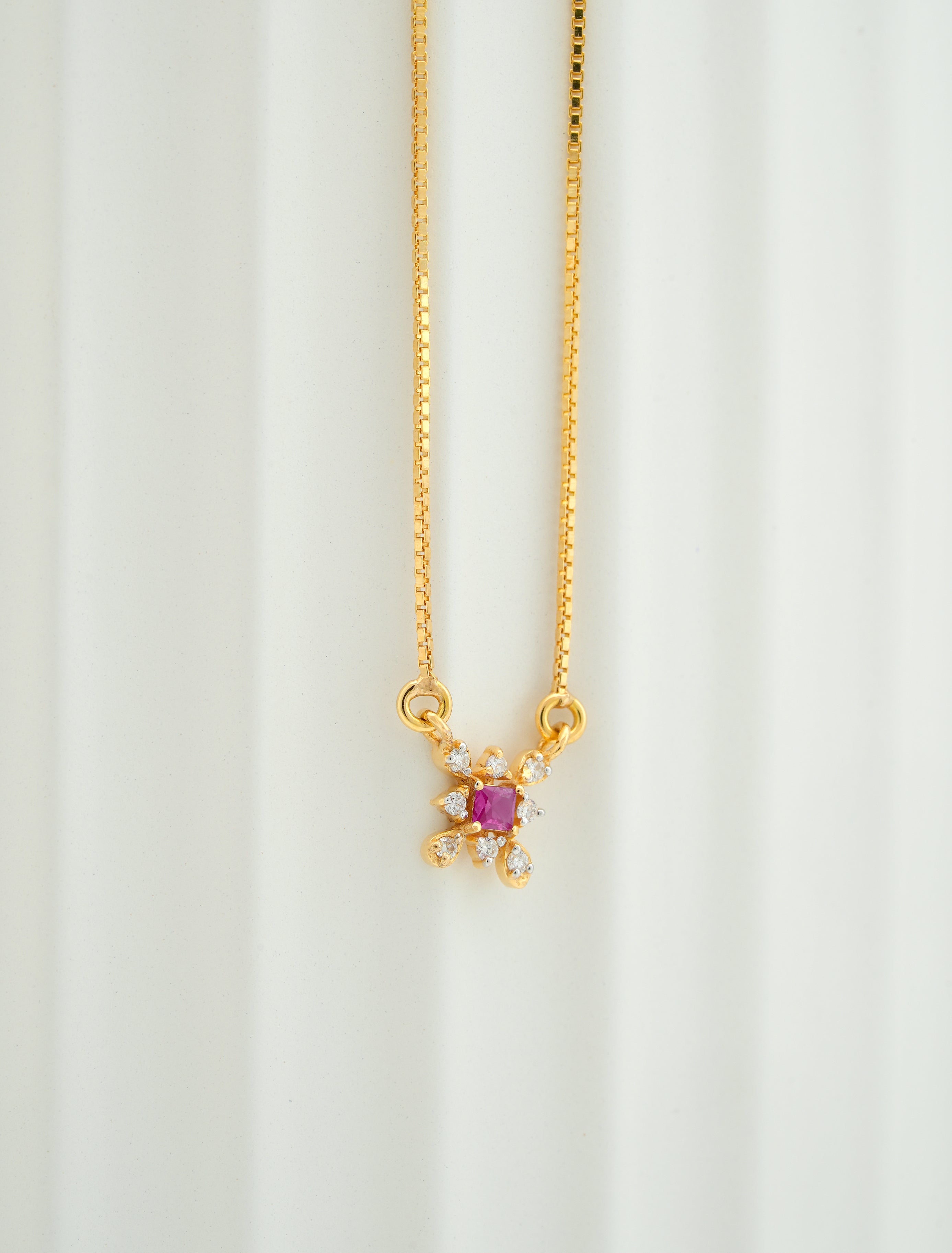 ELEGANT  RUBY  PRISM PENDANT - CPDH 104