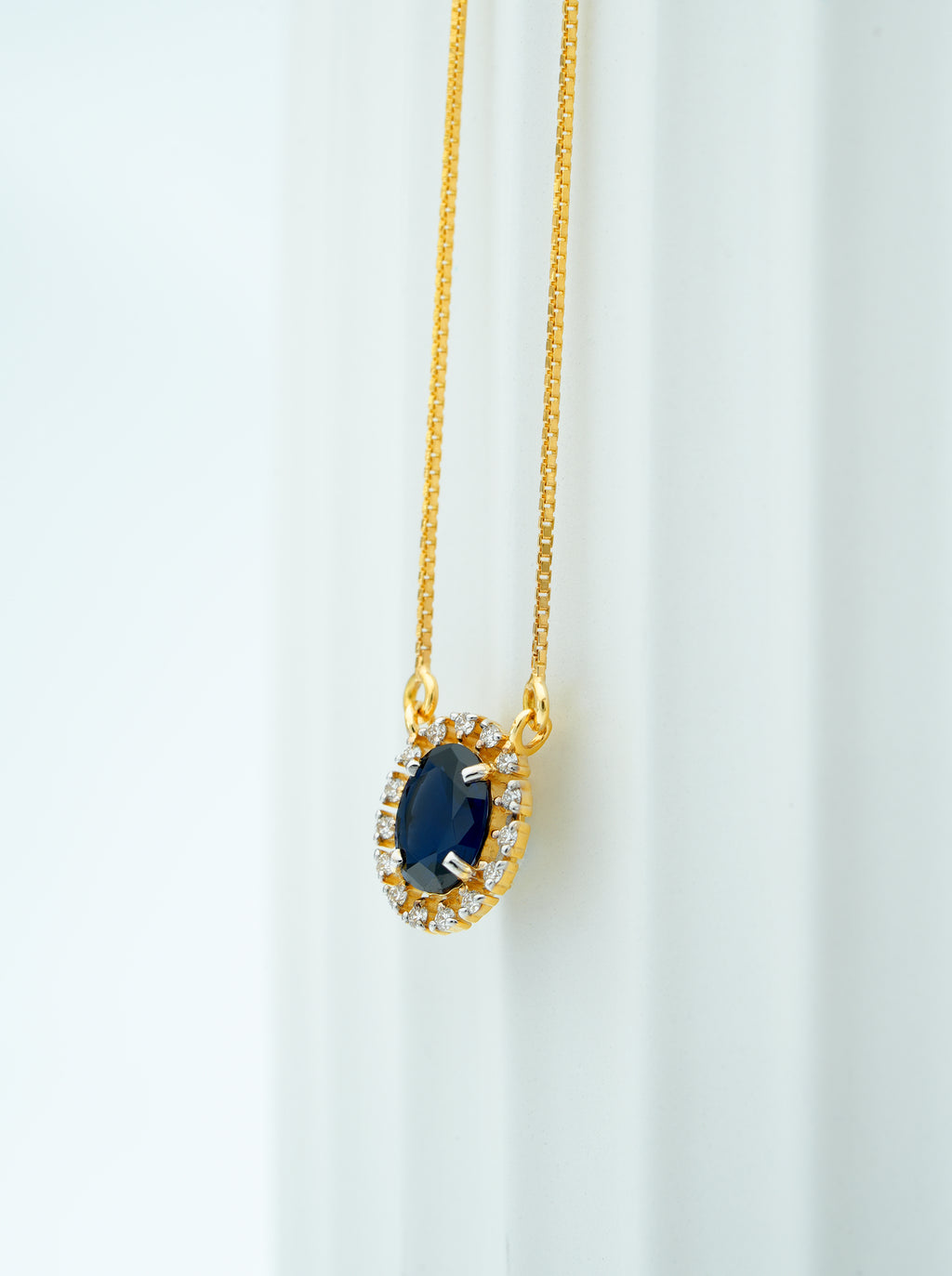 Celestial Blue Oval  - CPDH76B