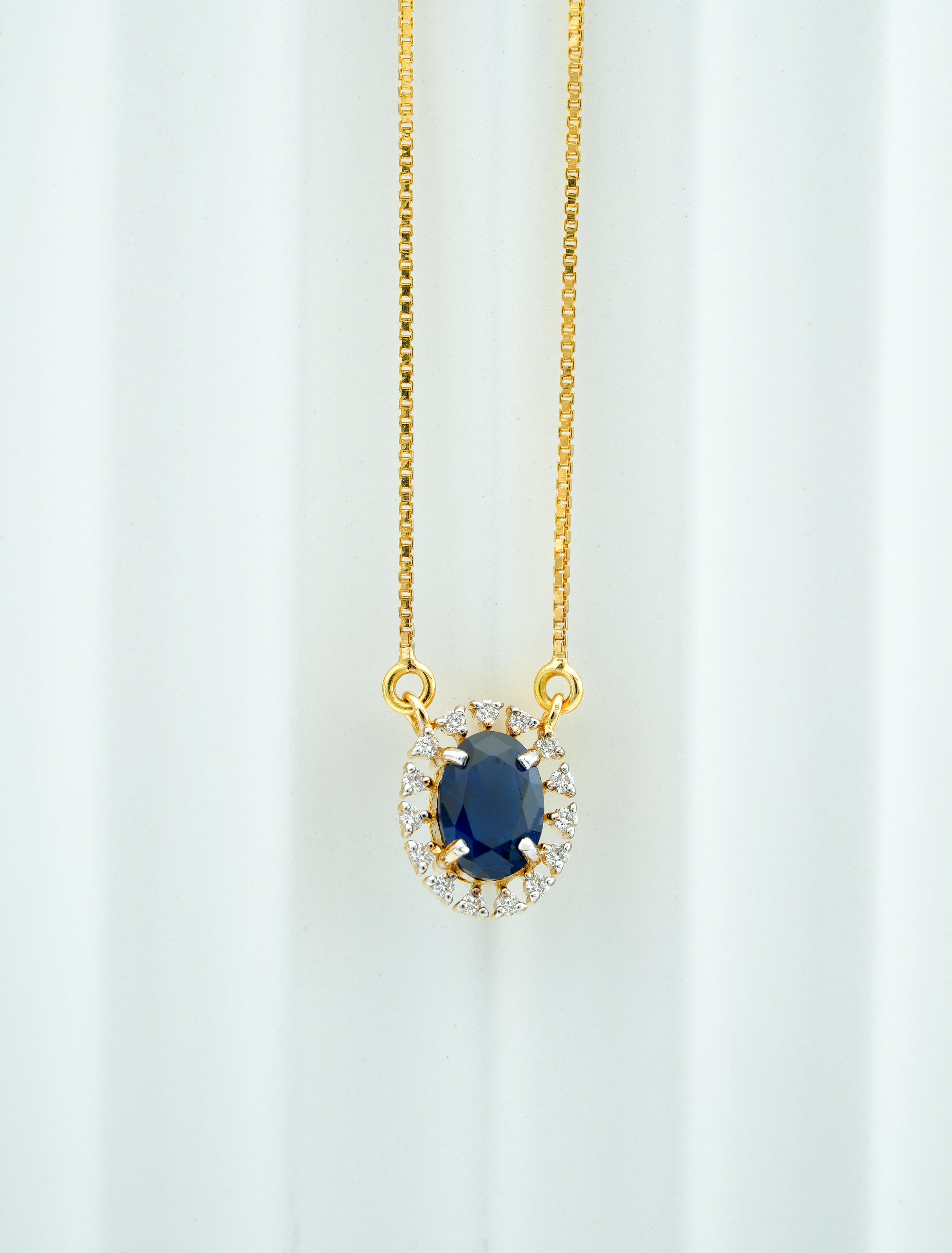Celestial Blue Oval  - CPDH76B