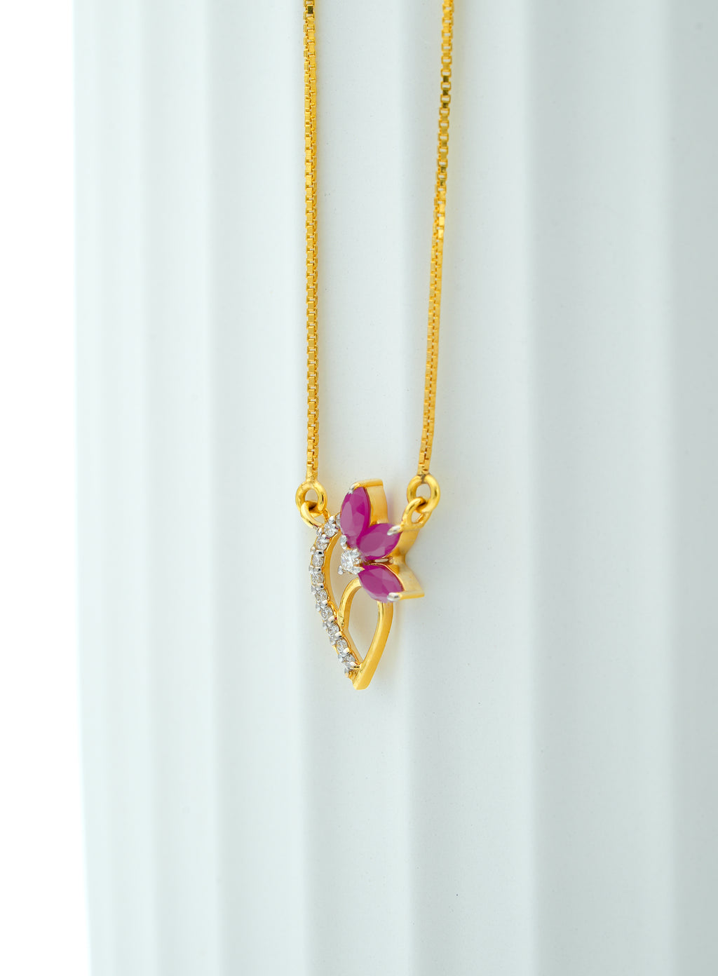 RUBY FLORAL GRACE PENDANT   - CPDH 81