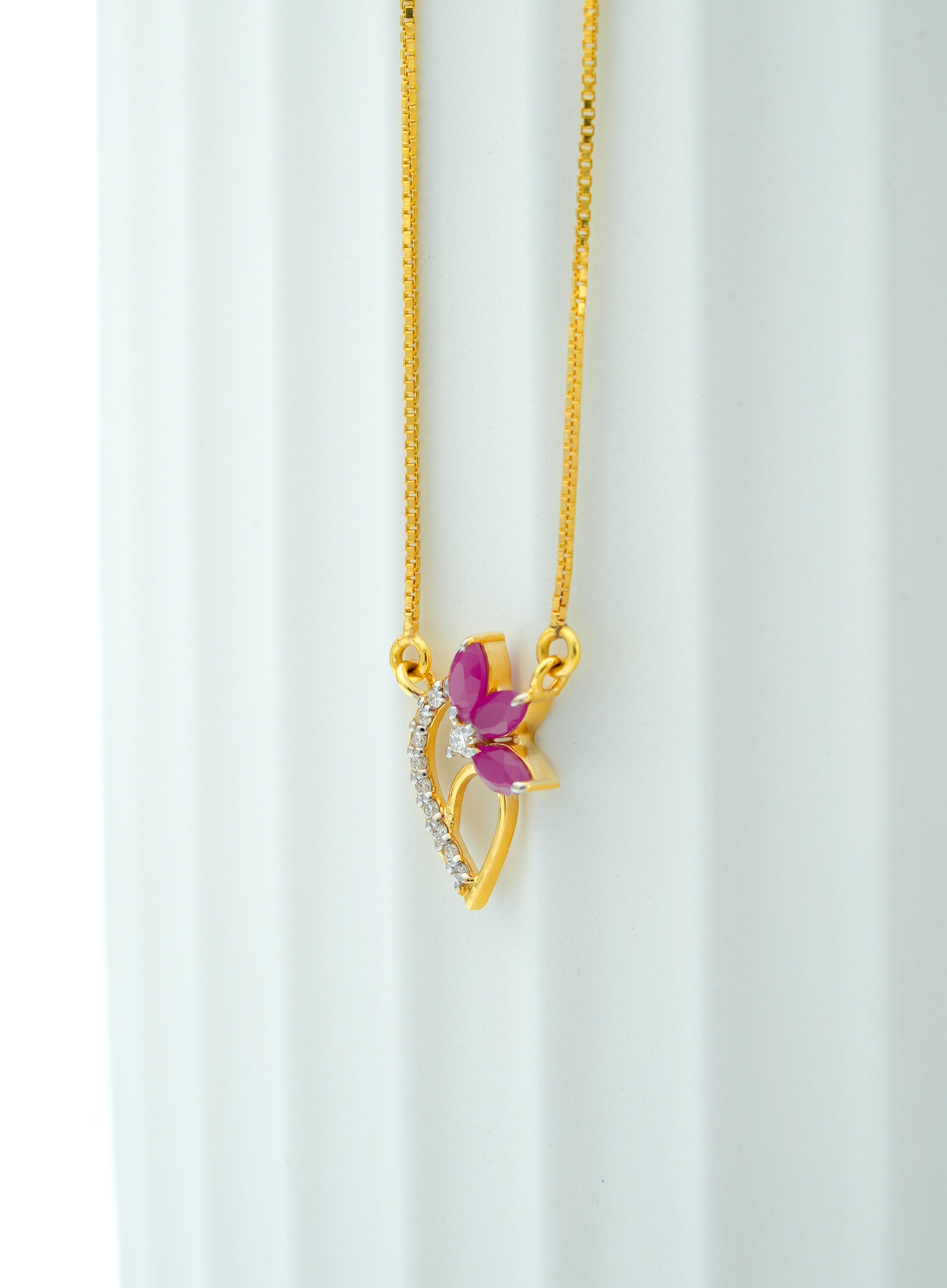 RUBY FLORAL GRACE PENDANT   - CPDH 81