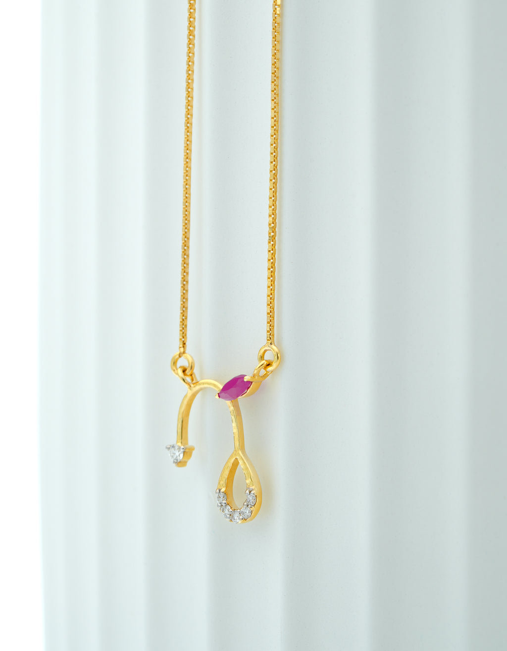 The Ruby Arch Pendant  - CPDH87R