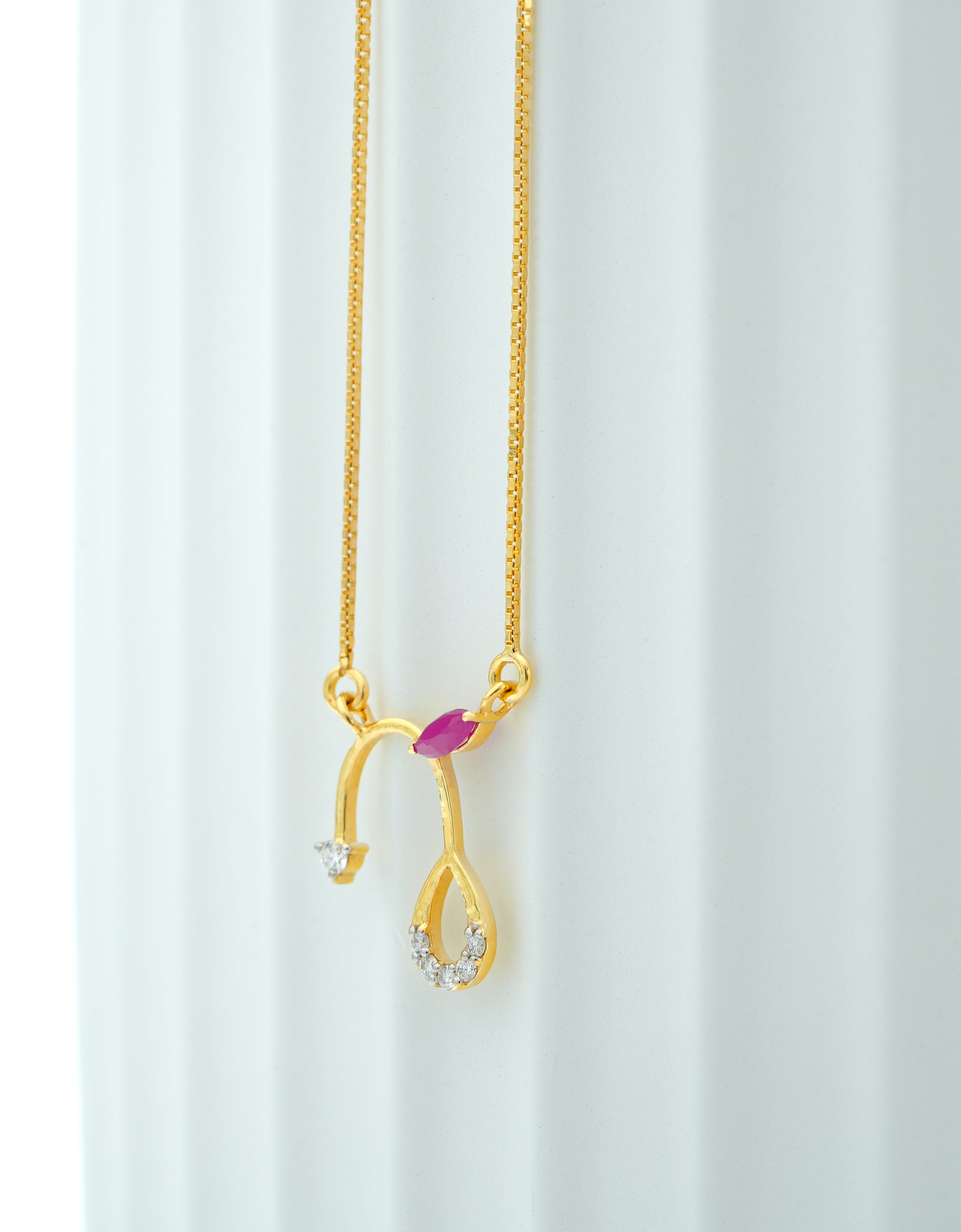 The Ruby Arch Pendant  - CPDH87R