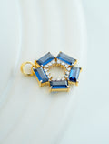 PRISMATIC  EMERALD  FLOWER  PENDANT - PND 70