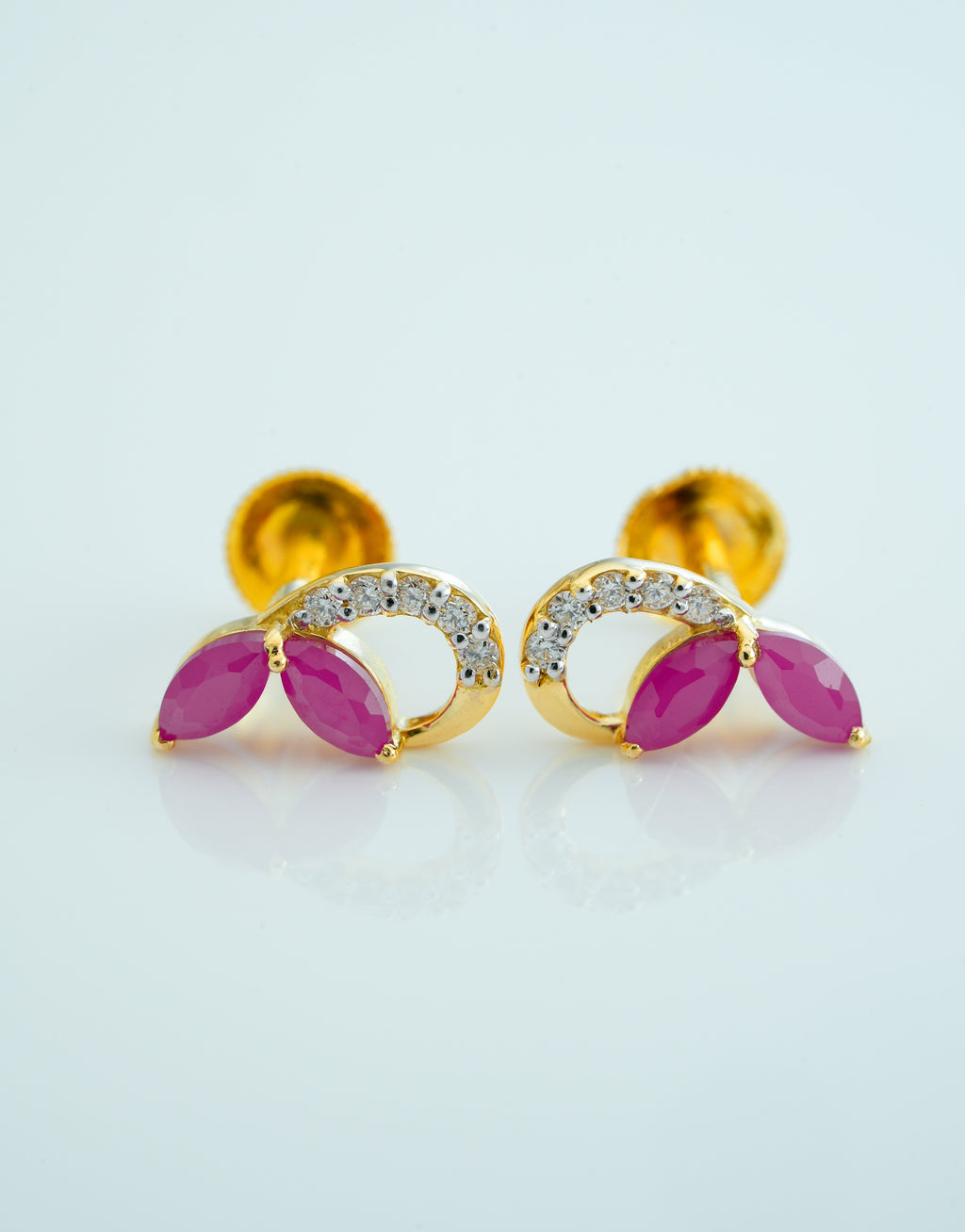 Imperial Ruby Blossom earring - CSTD 34