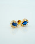 Celestial Blue Pear Studs - CSTD40