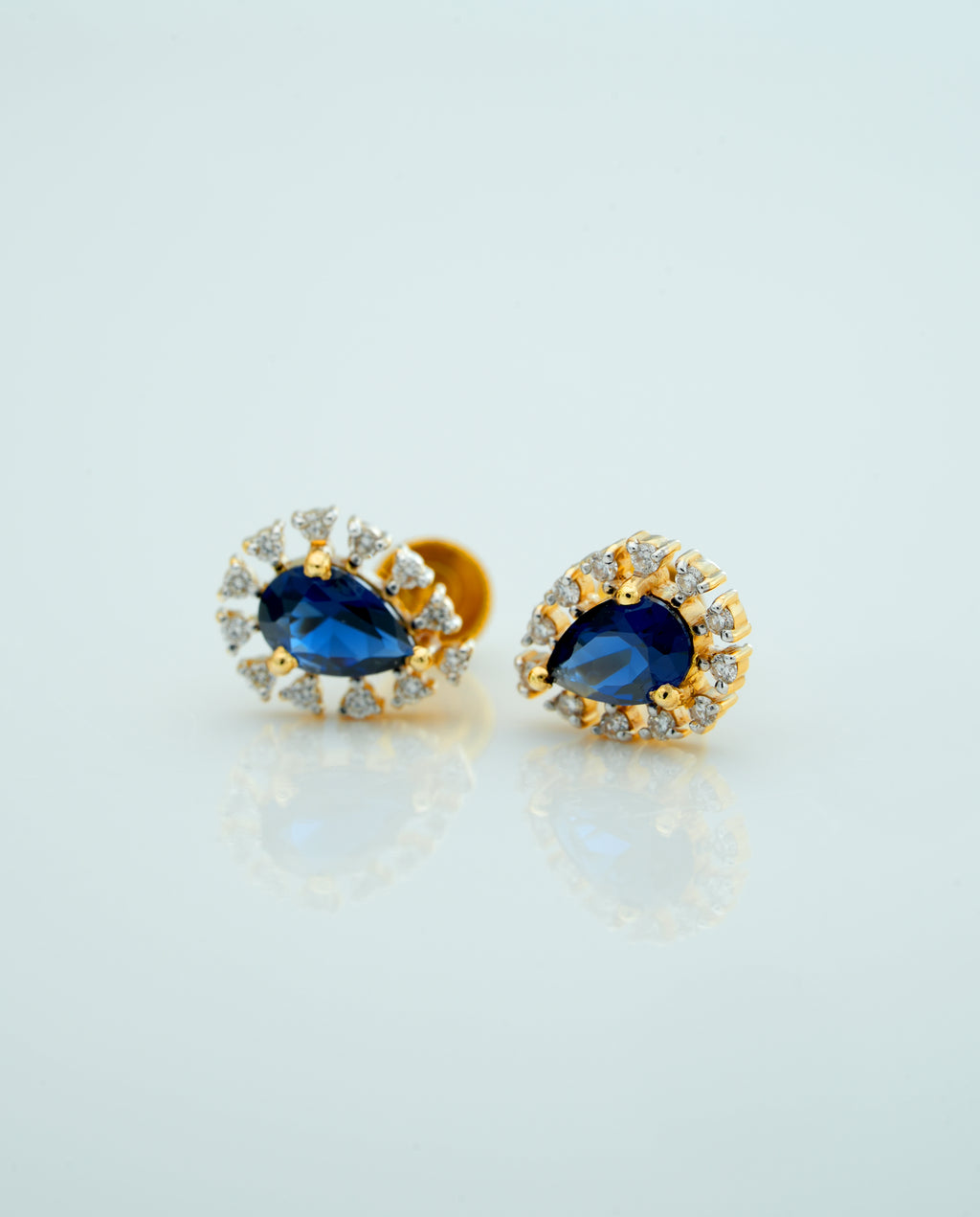 Celestial Blue Pear Studs - CSTD40