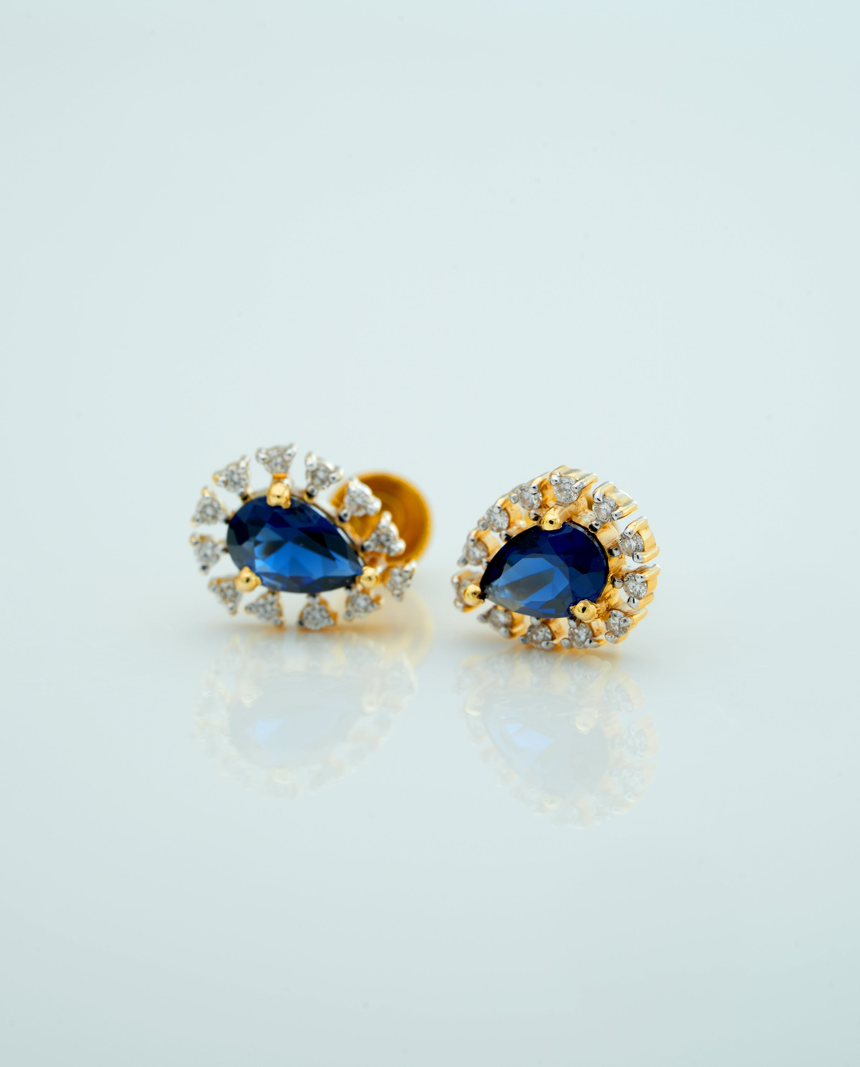 Celestial Blue Pear Studs - CSTD40