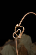Delicate Heart-Shaped Bangle -  PBD
