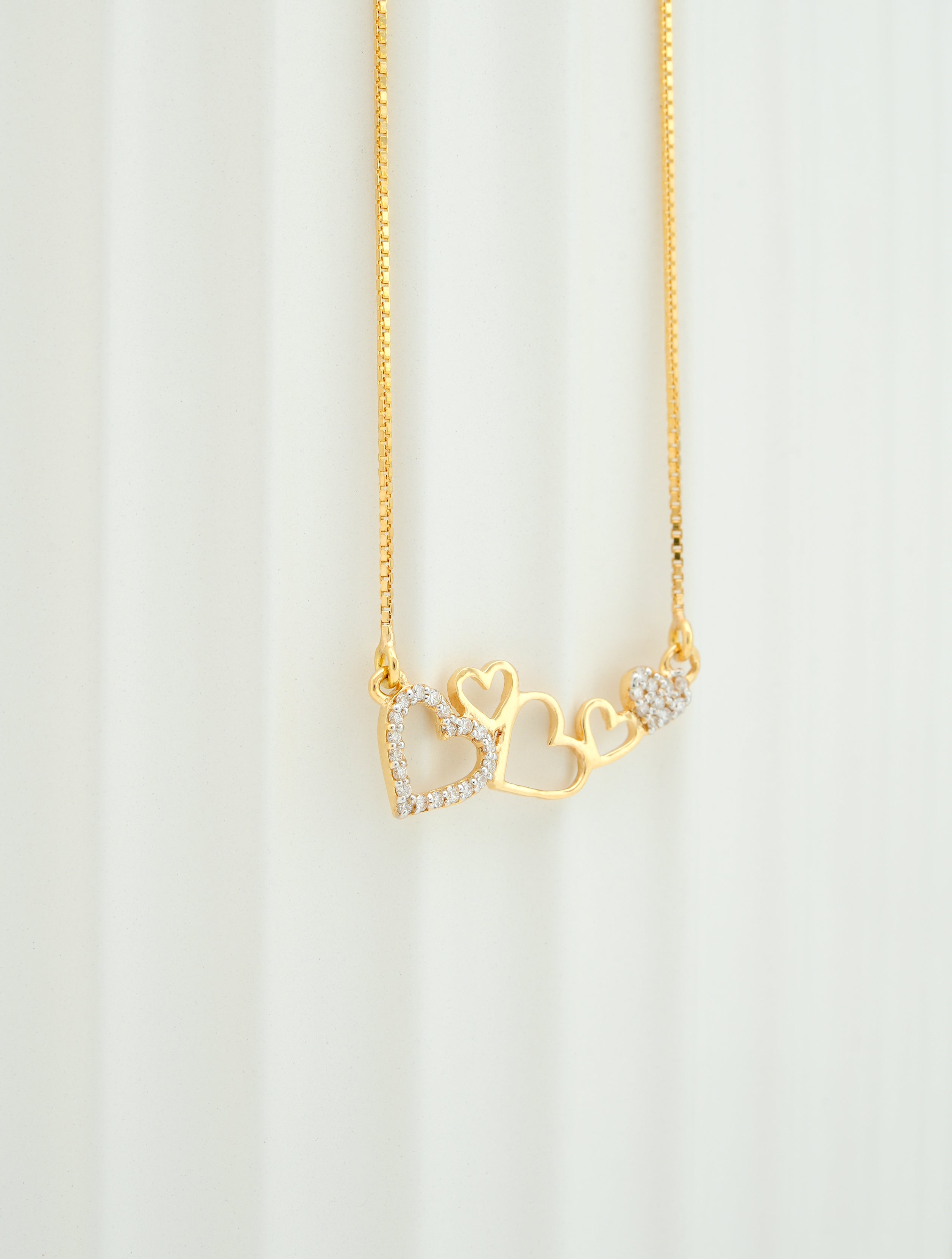 CELESTIAL FIVE HEARTS DIAMOND PENDANT- PDH 146