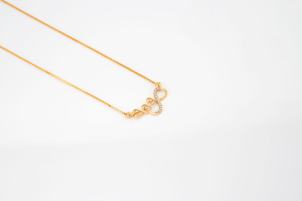 ETERNAL INFINITY HEARTS DIAMOND  NECKLACE- PDH71