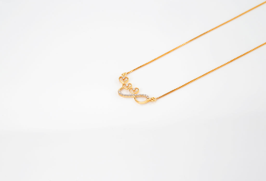 ETERNAL INFINITY HEARTS DIAMOND  NECKLACE- PDH71