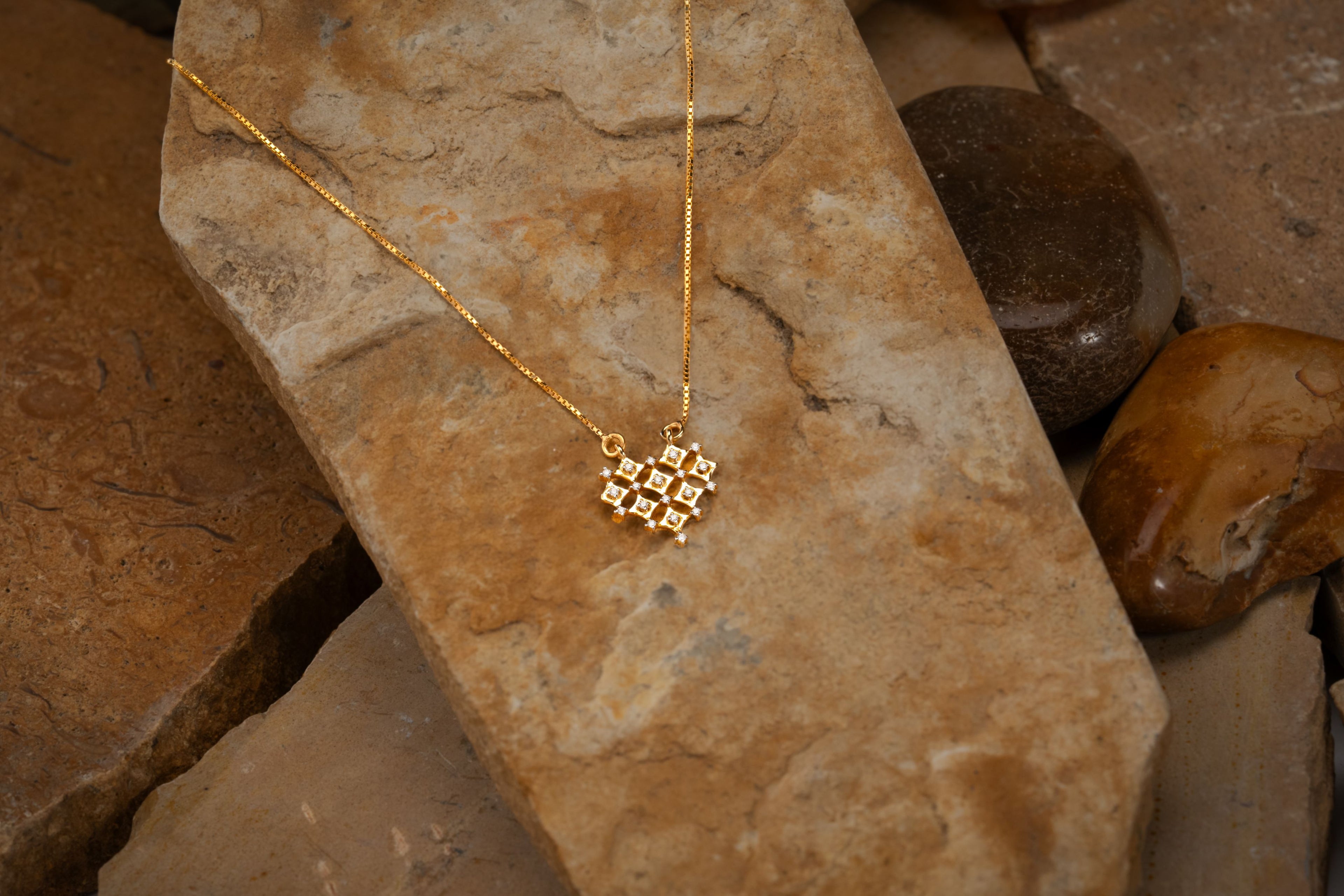 Golden Mosaic  Pendant  - PND