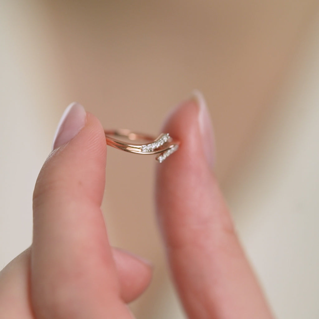 Elegant Rose Gold Diamond Ring -RGD