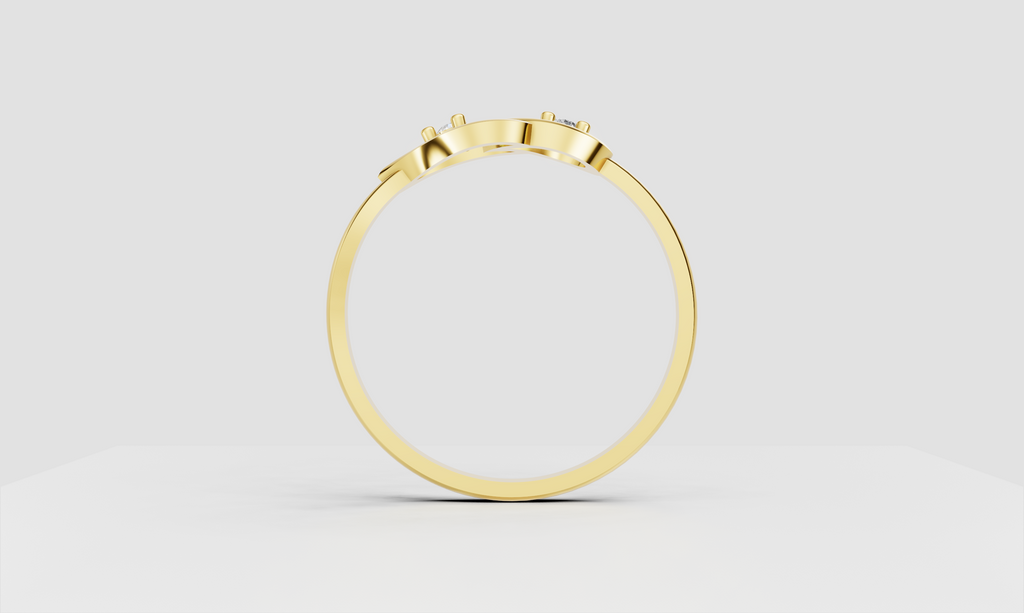 Golden Leaf Spark Ring -RGD146