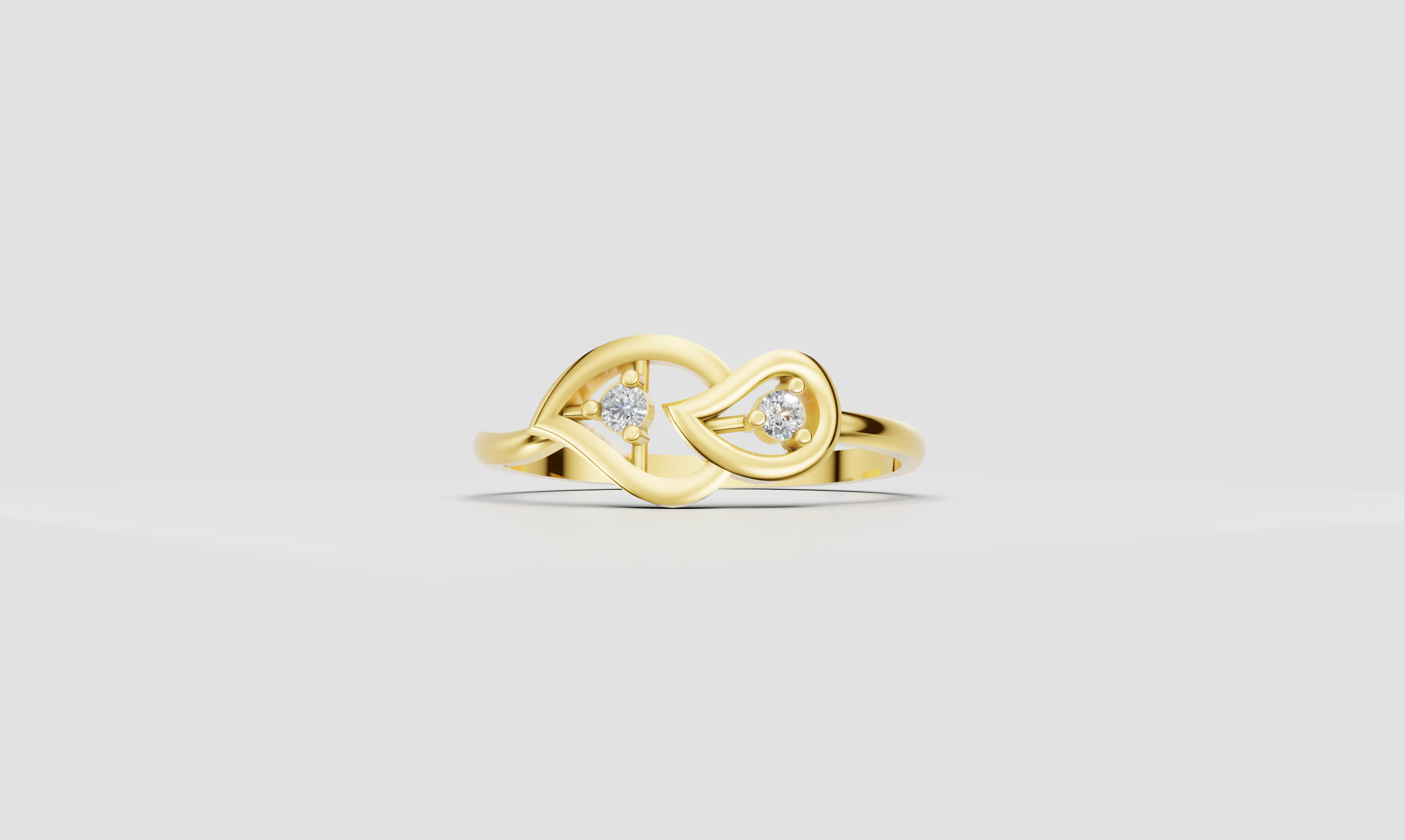 Golden Leaf Spark Ring -RGD146