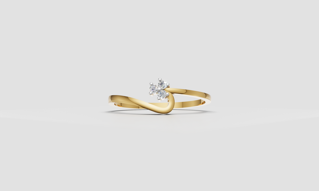 Carve Diamond Ring    - RING 197
