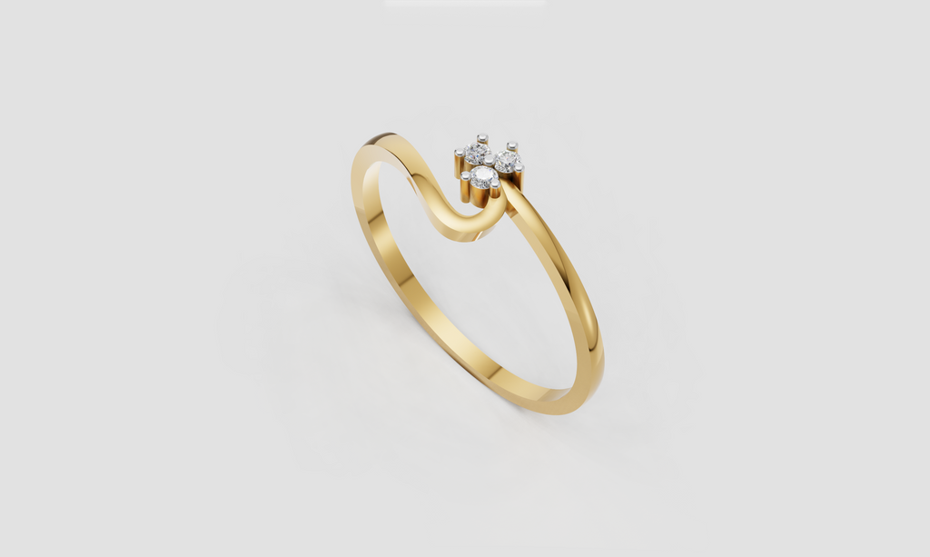 Carve Diamond Ring    - RING 197
