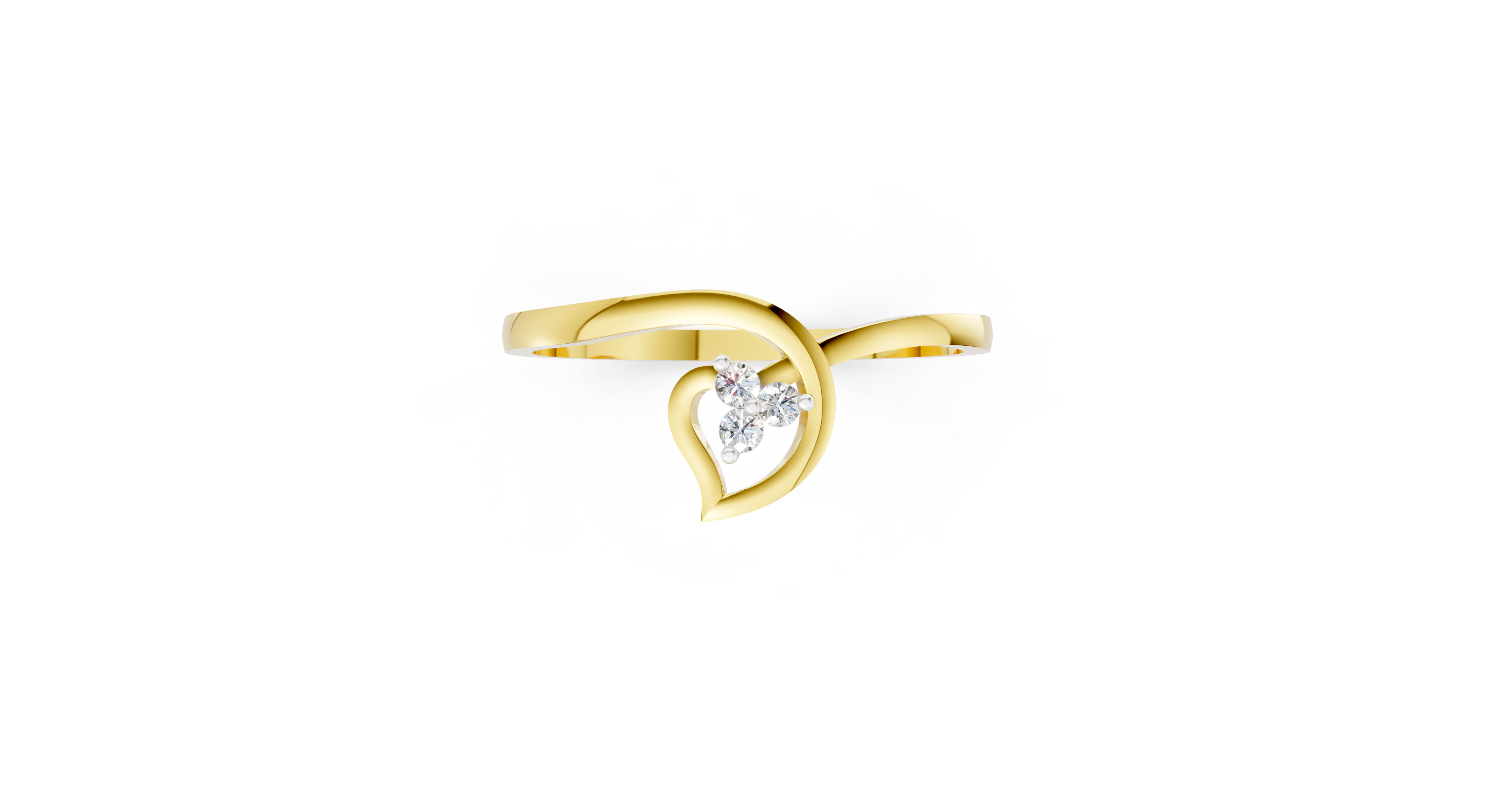 Trinity Heart Glow Ring  - RGD253