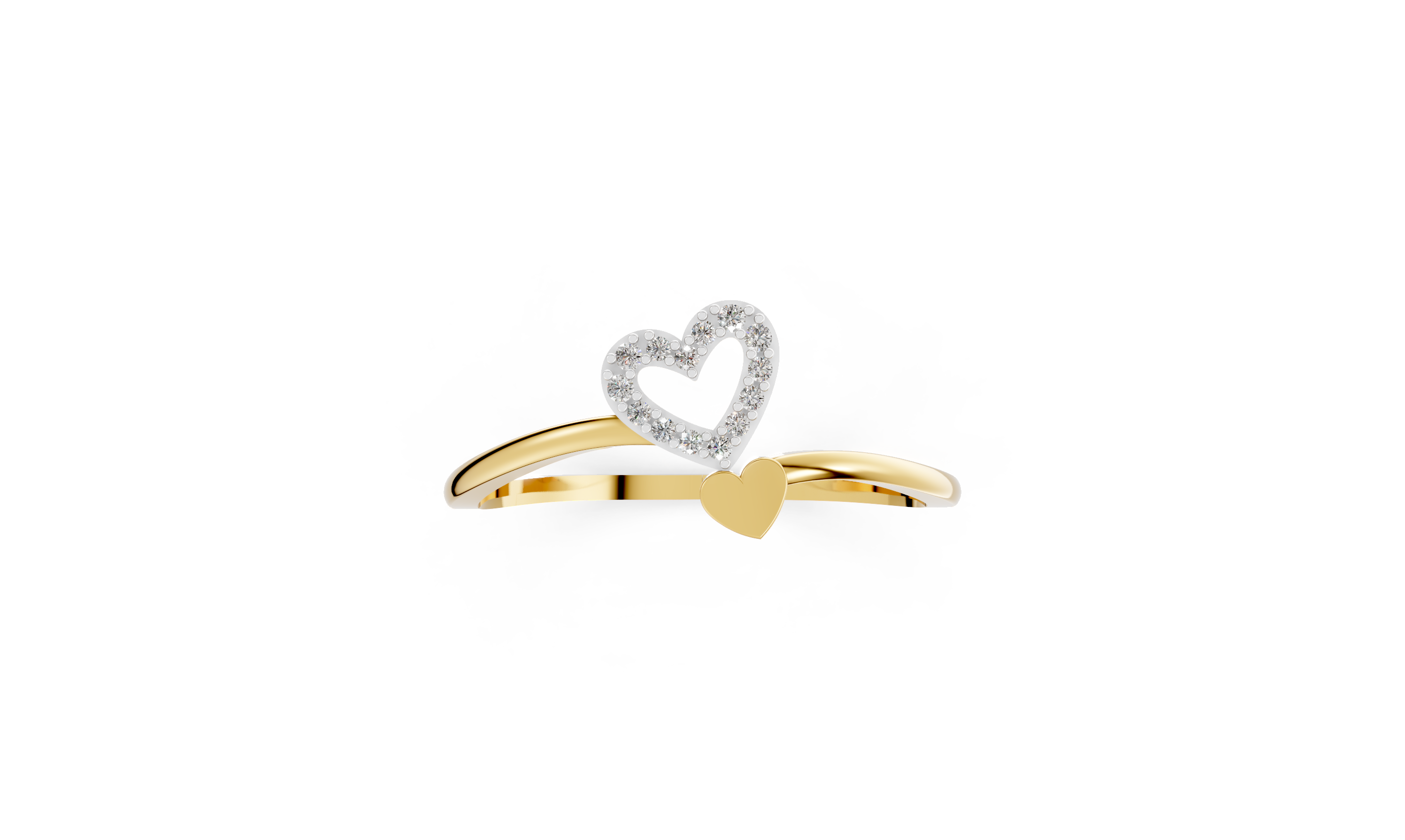 Twin Heart Glow Ring   - RGD74