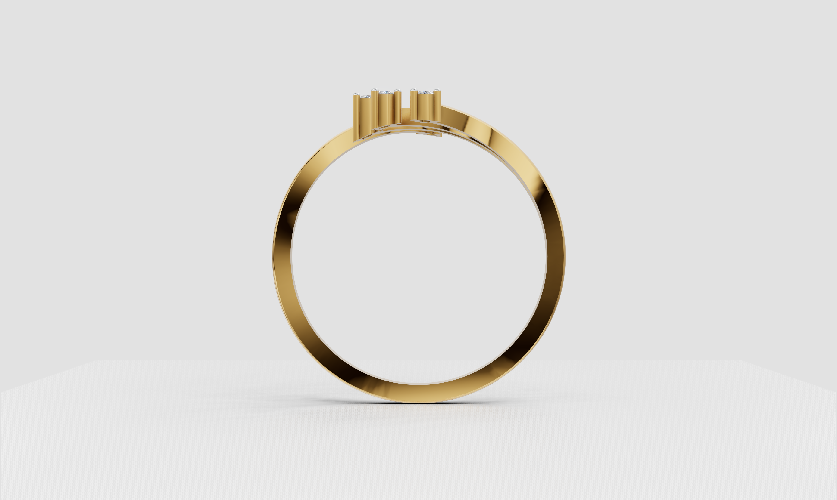 Elegant Line Diamond Ring  -  RGD78