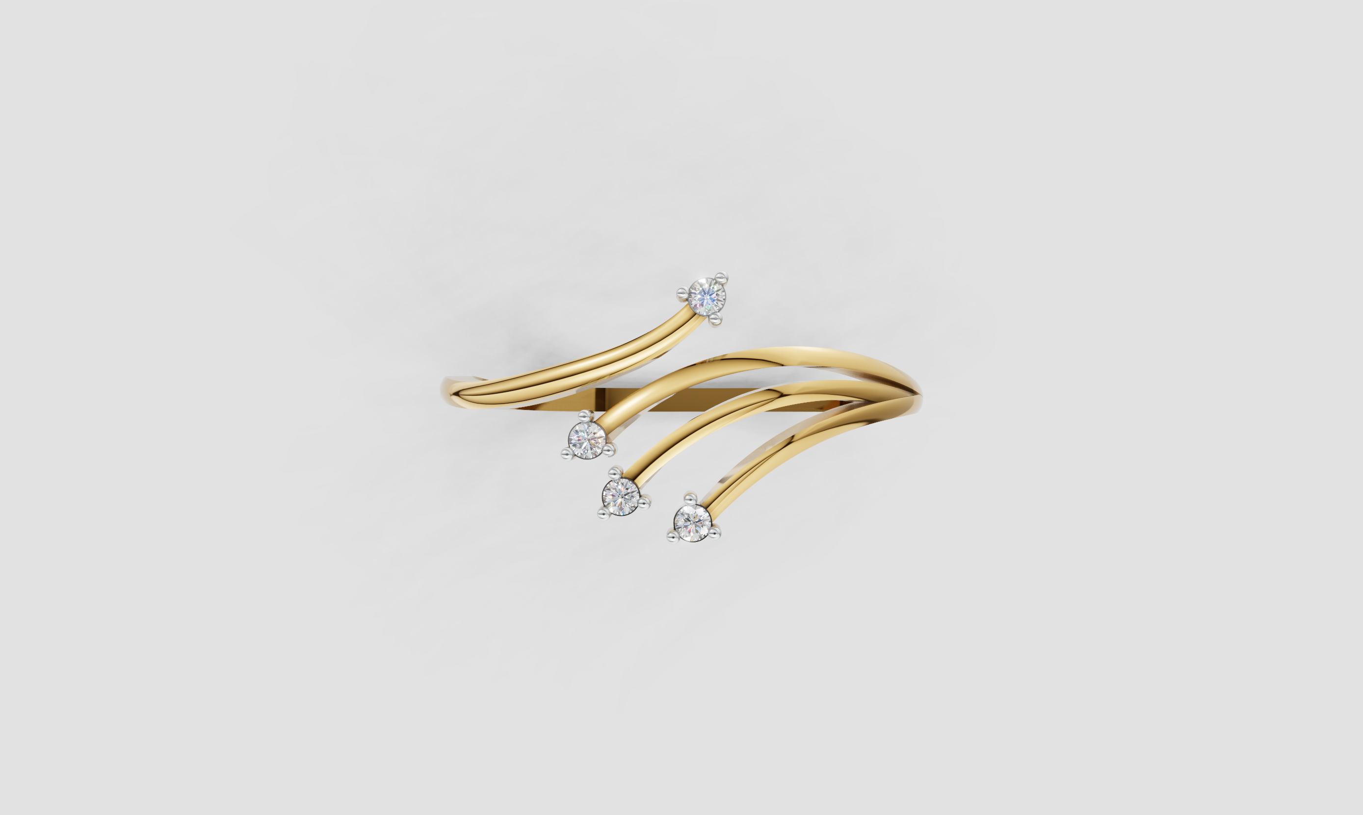 Elegant Line Diamond Ring  -  RGD78