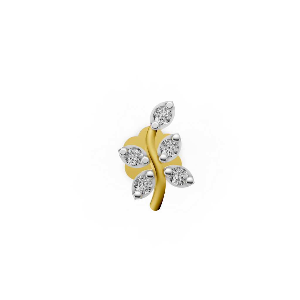 Nakshatra Leaf  Nose stud  - NPD277