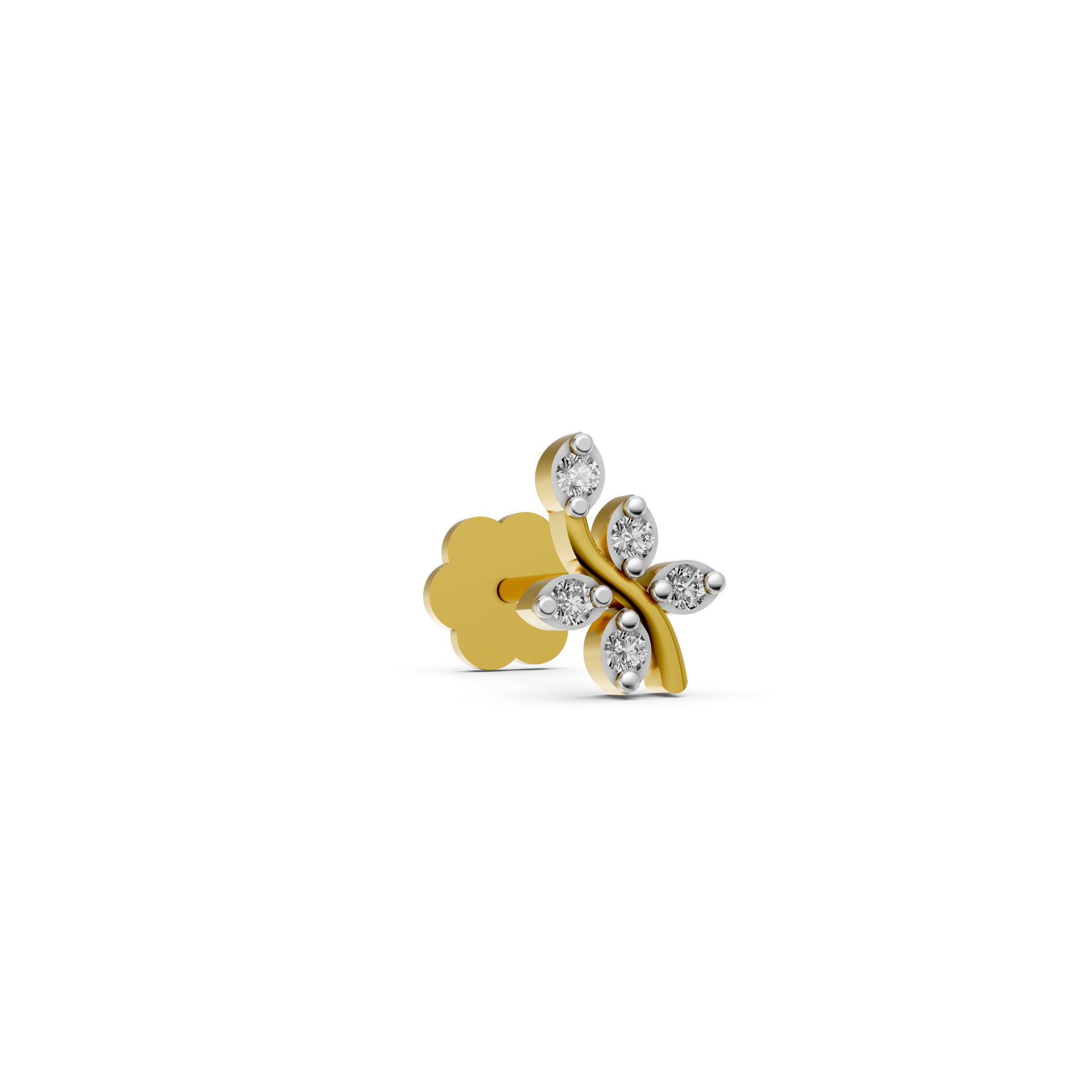Nakshatra Leaf  Nose stud  - NPD277