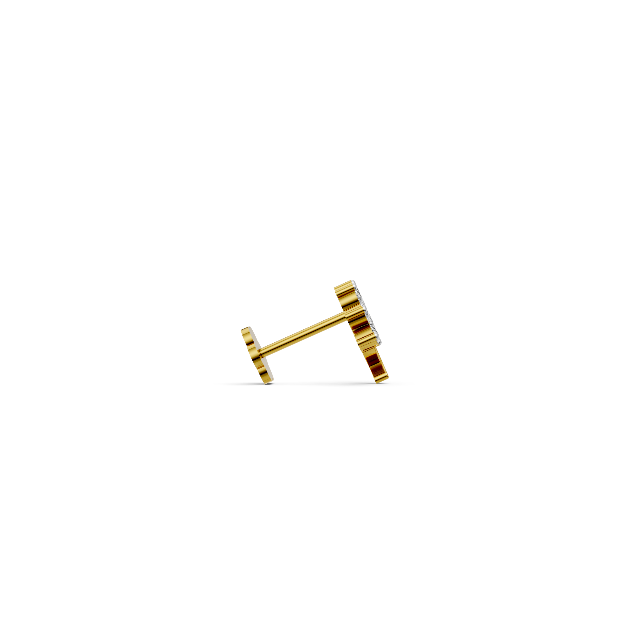 Glimmering Wave Nose Pin   -PND300