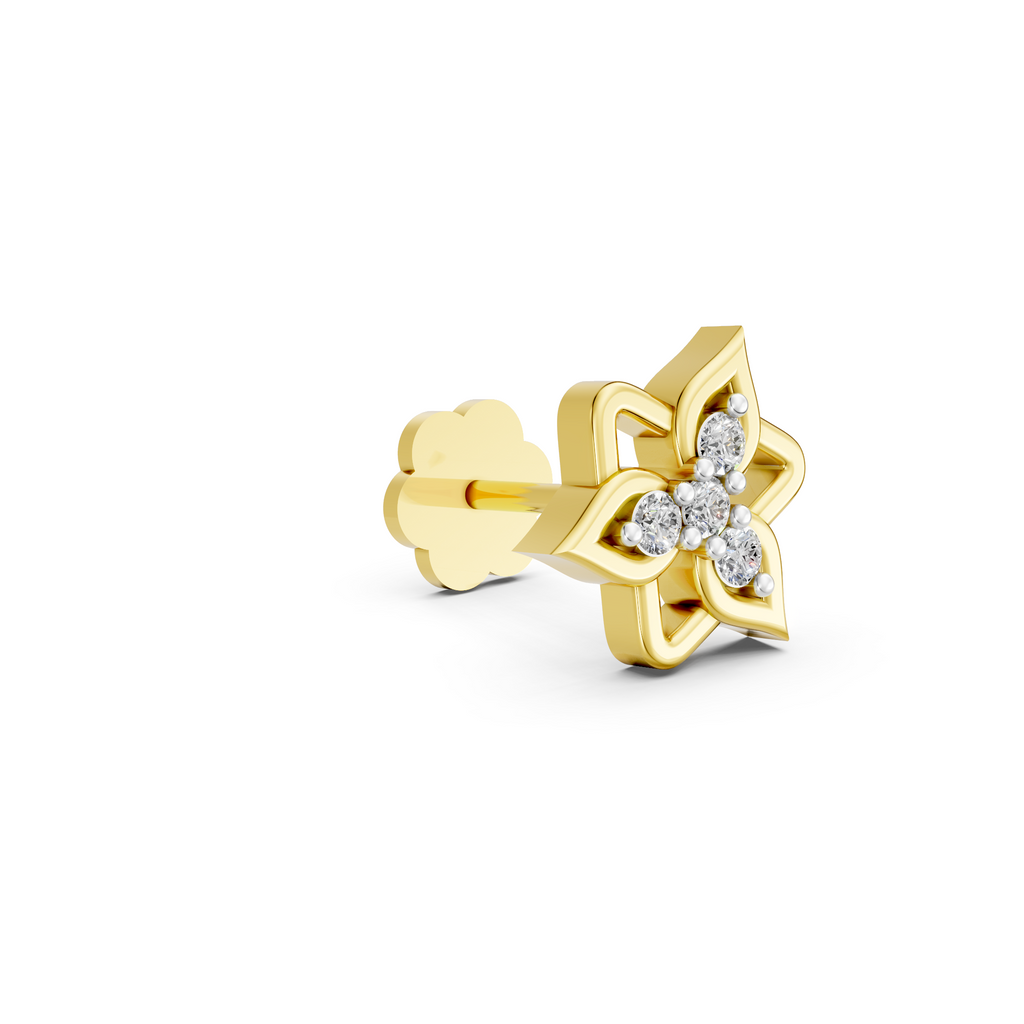 Nature Shine Diamond Nose Pin  - NPD133