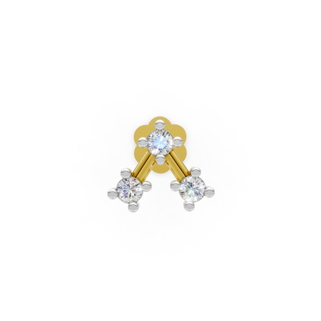 Triangle Radiance  nose pin -NPD179
