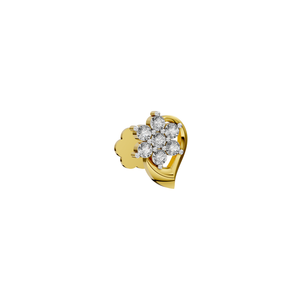 Aura Flower Diamond  Nose Stud  - NPD302