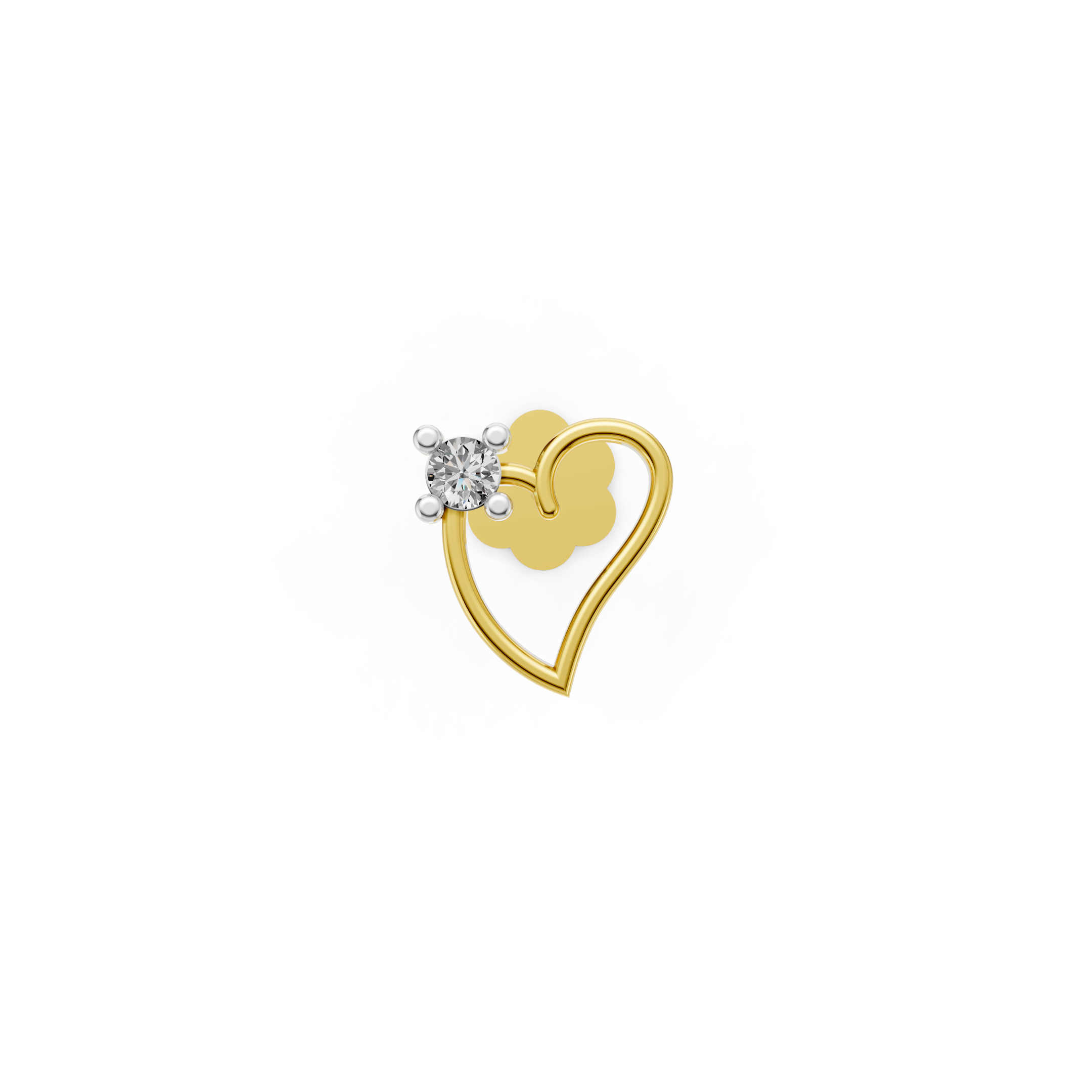 Minimalist Love Blossom  Nose pin  - NPD281