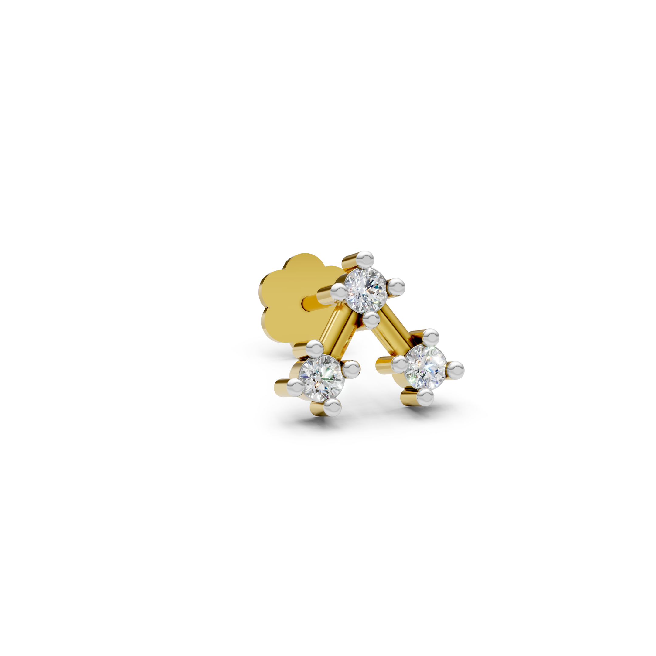 Triangle Radiance  nose pin -NPD179