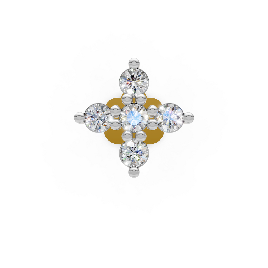 Radiant Cross nose pin - NPD186