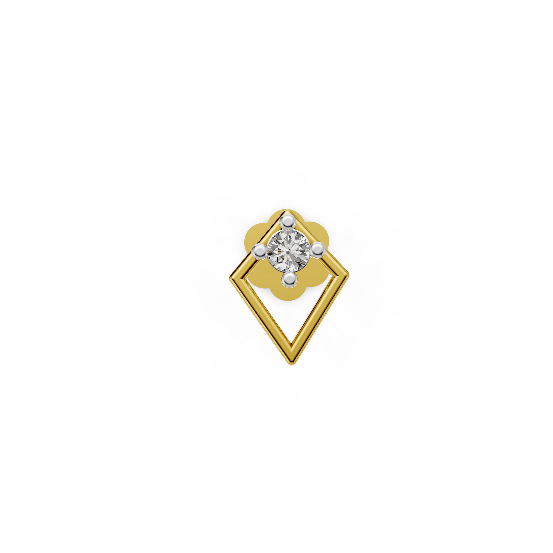 Geometi Diamond Nose Pin  -NPD259