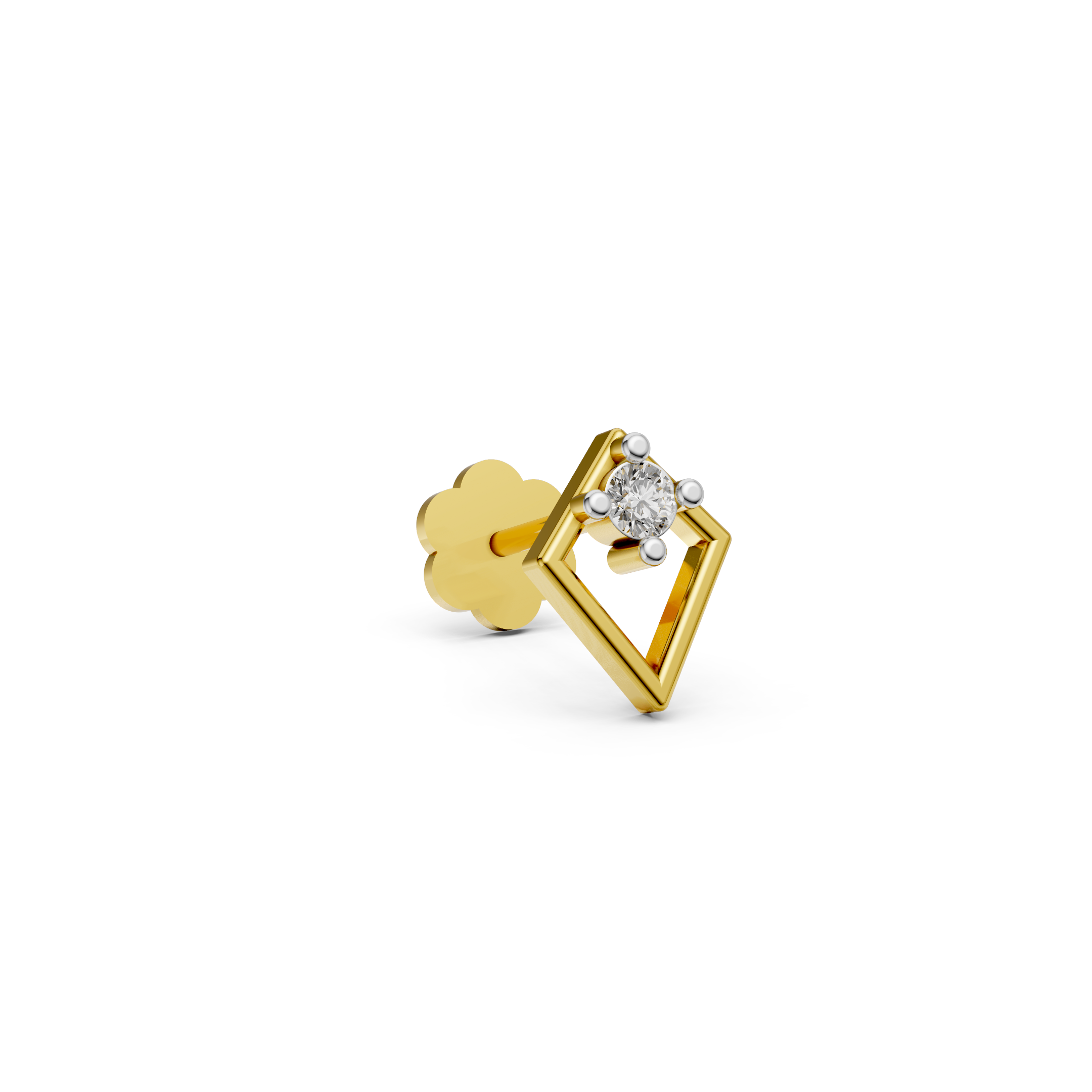 Geometi Diamond Nose Pin  -NPD259