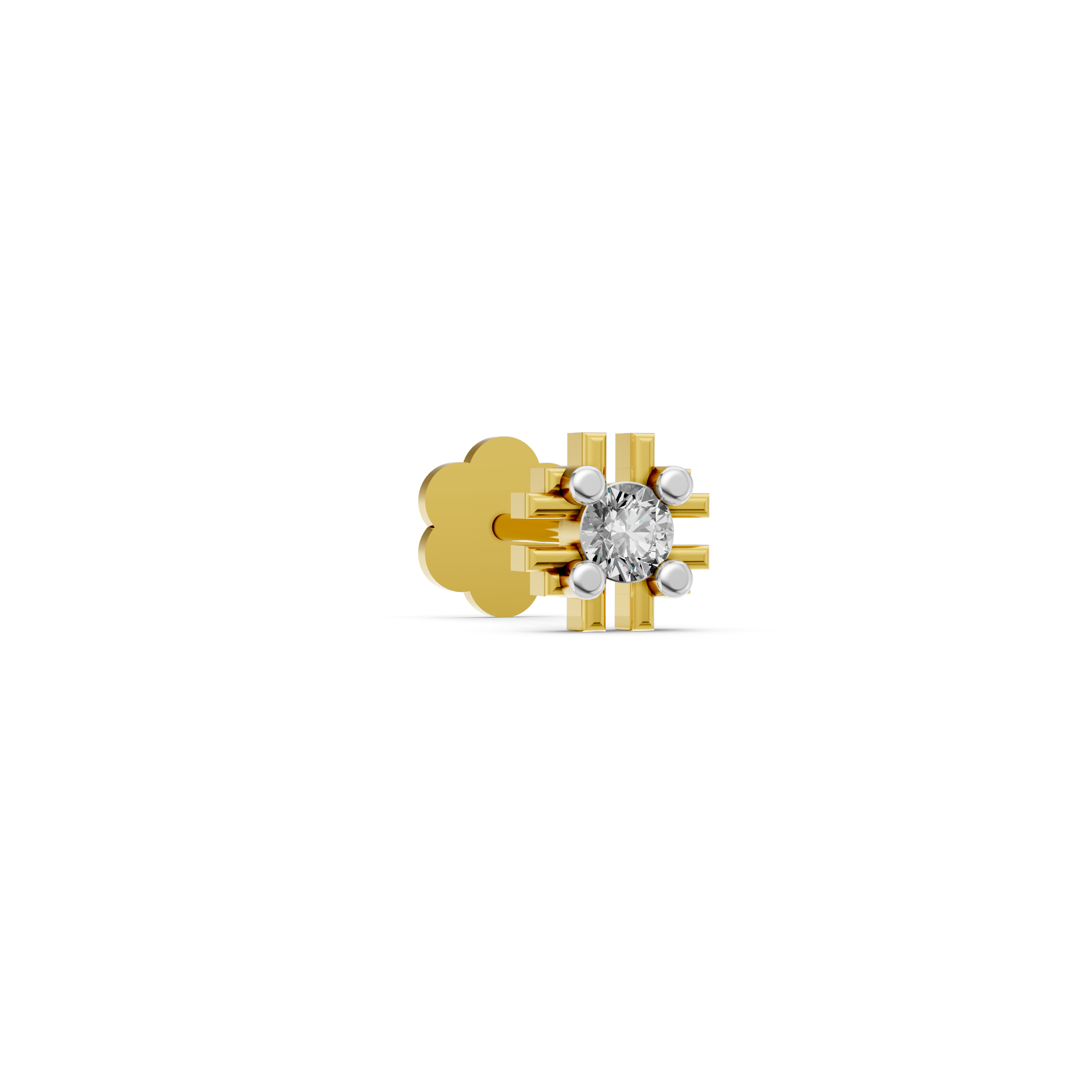 Jyothis Single Stone Nose Pin  - NPD257