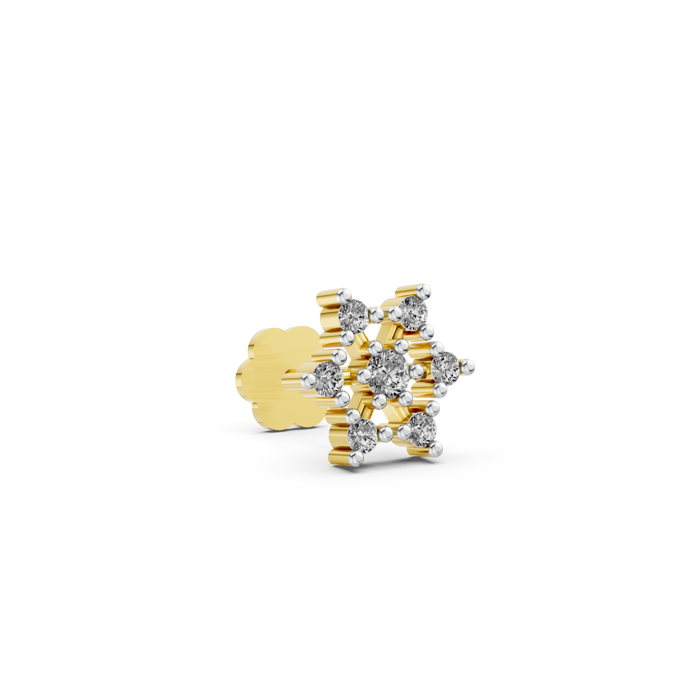 Star Petal Nose Stud   -NPD233