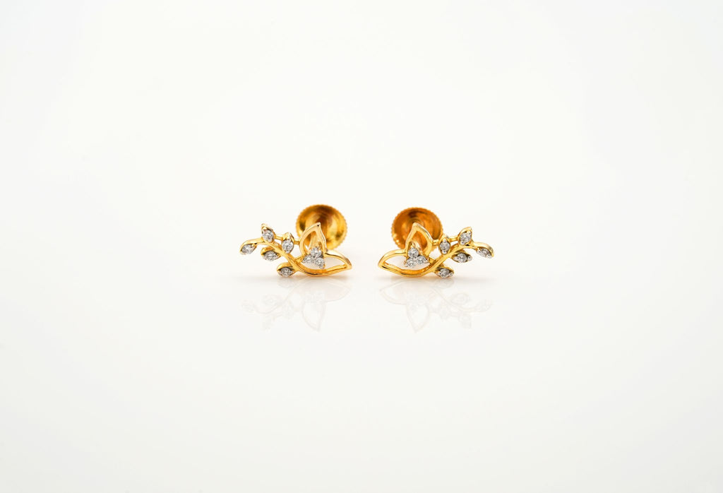 Elegant Rose Gold Leaf   earrings  - STDD