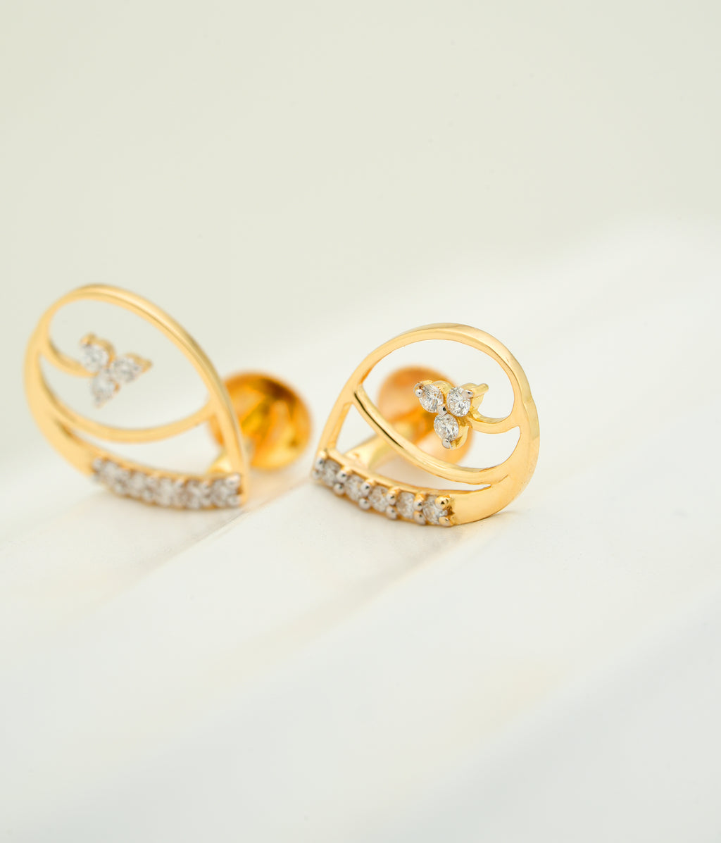 Silken Spark Oval Earrings - STDD 606