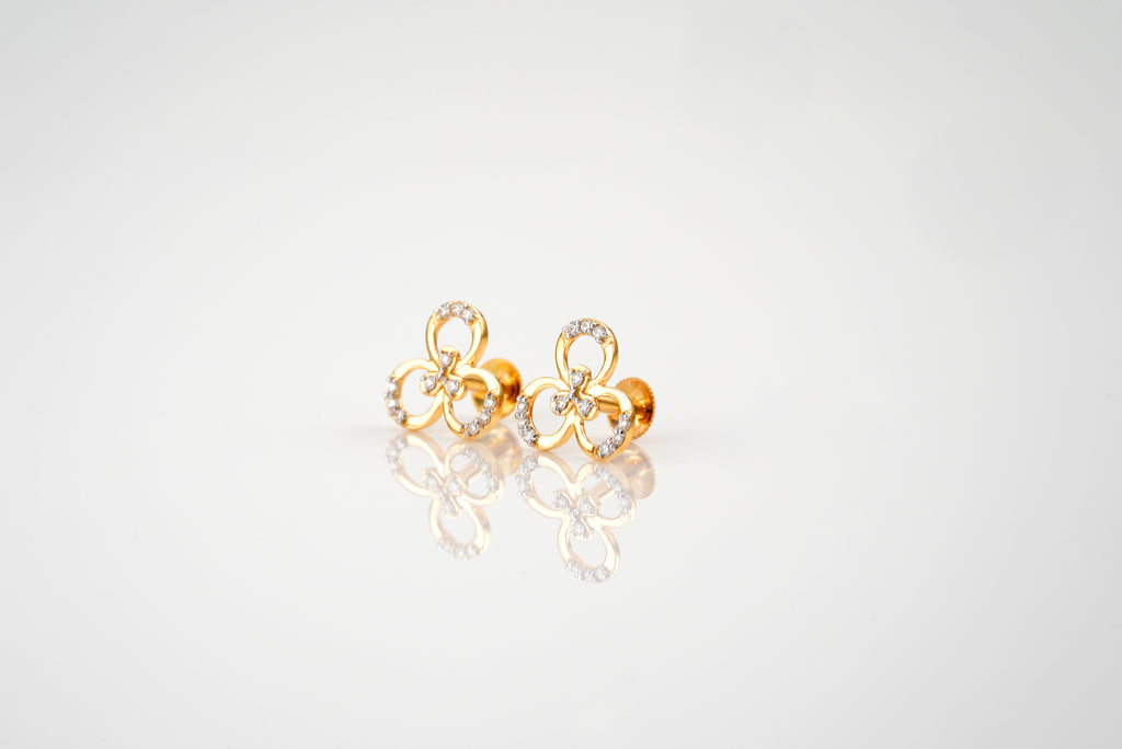 Diamond Petal Grace Earrings  - STDD 652