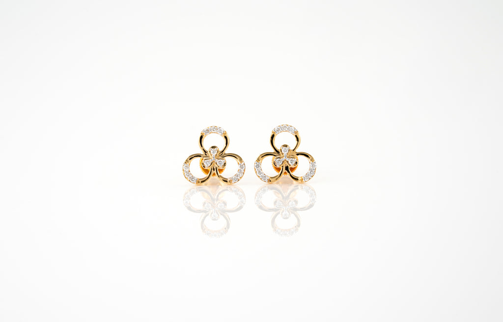 Diamond Petal Grace Earrings  - STDD 652